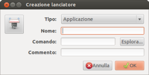 Creare lanciatore Ubuntu
