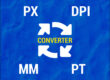 Convertitore da pixel a millimetri e punti in base al pdi